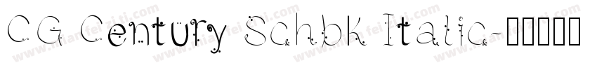 CG Century Schbk Italic字体转换
